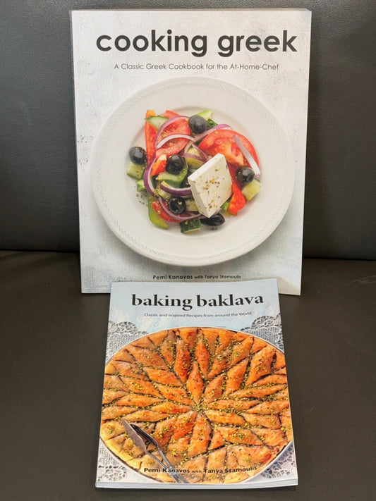 Cooking Greek Cookbook and Baking Baklava Bundle